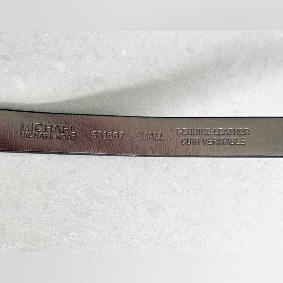 Michael Kors leather thin belt black , size small - Picture 3 of 5
